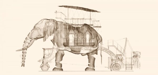 Scan 3D artistique de l'Elephant de Nantes - Image LIBER-D